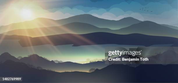 seashore landscape - lighthouse beacon stock illustrations