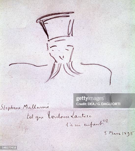 Stephane Mallarme drawing by Henri de Toulouse-Lautrec . ; Albi, Musée Toulouse-Lautrec.