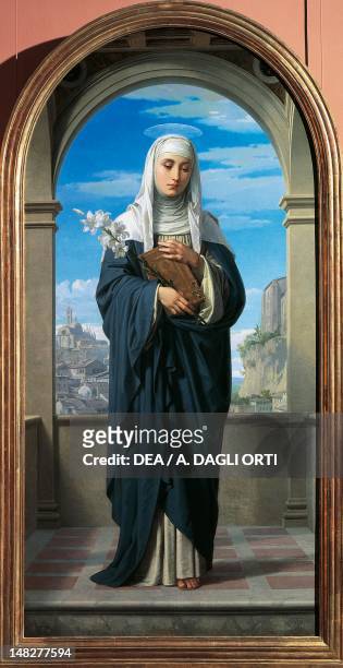 St Catherine of Siena by Alessandro Franchi . ; Rome, Galleria Nazionale D'Arte Moderna .