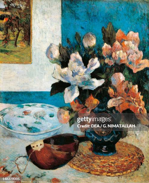 Still Life with mandolin, by Paul Gauguin . ; Paris, Musée D'Orsay .