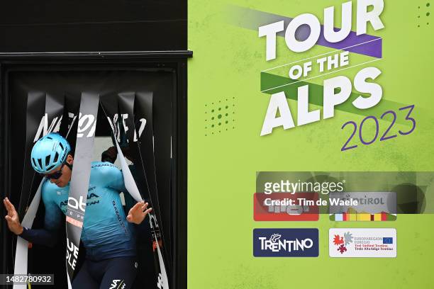 Luis León Sánchez of Spain and Astana Qazaqstan Team prior to the 46th Tour of the Alps 2023, Stage 1 a 127.5km stage from Rattenberg to Alpbach 984m...