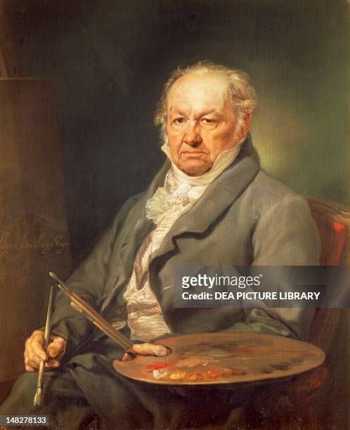 Portrait of Francisco Goya by Vicente Lopez y Portana , oil on canvas, 93x73 cm. ; Madrid, Museo Del Prado.