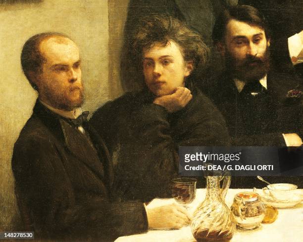 Verlaine, Rimbaud and Bonnier, detail from Corner of a table by Henri Fantin-Latour . ; Paris, Musée D'Orsay .