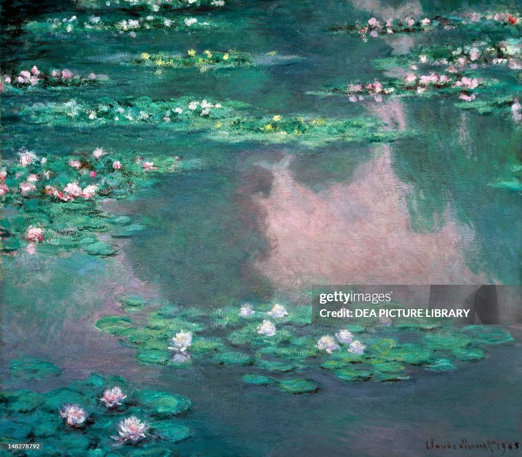 Water Lilies, 1905 Claude Monet (1840-1926), 89x94 cm. (Photo by DeAgostini/Getty Images)