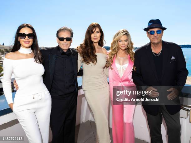 Bleona Qereti, Robert Gillings, Carol Alt, Denise Richards and Robert Davi attend the ' Paper Empire ' photocall during the MIPTV Media Market on...