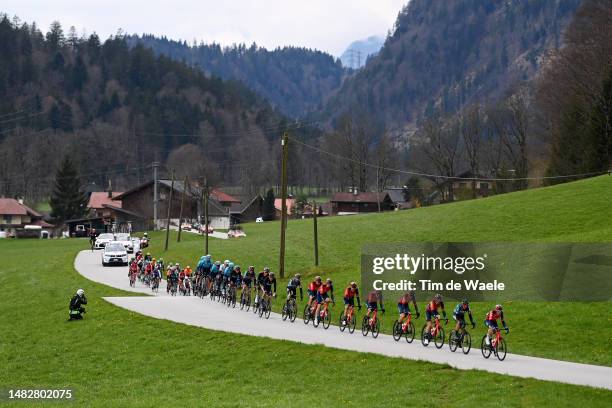 General view of Thymen Arensman of The Netherlands, Laurens De Plus of Belgium, Tao Geoghegan Hart of United Kingdom, Salvatore Puccio of Italy,...