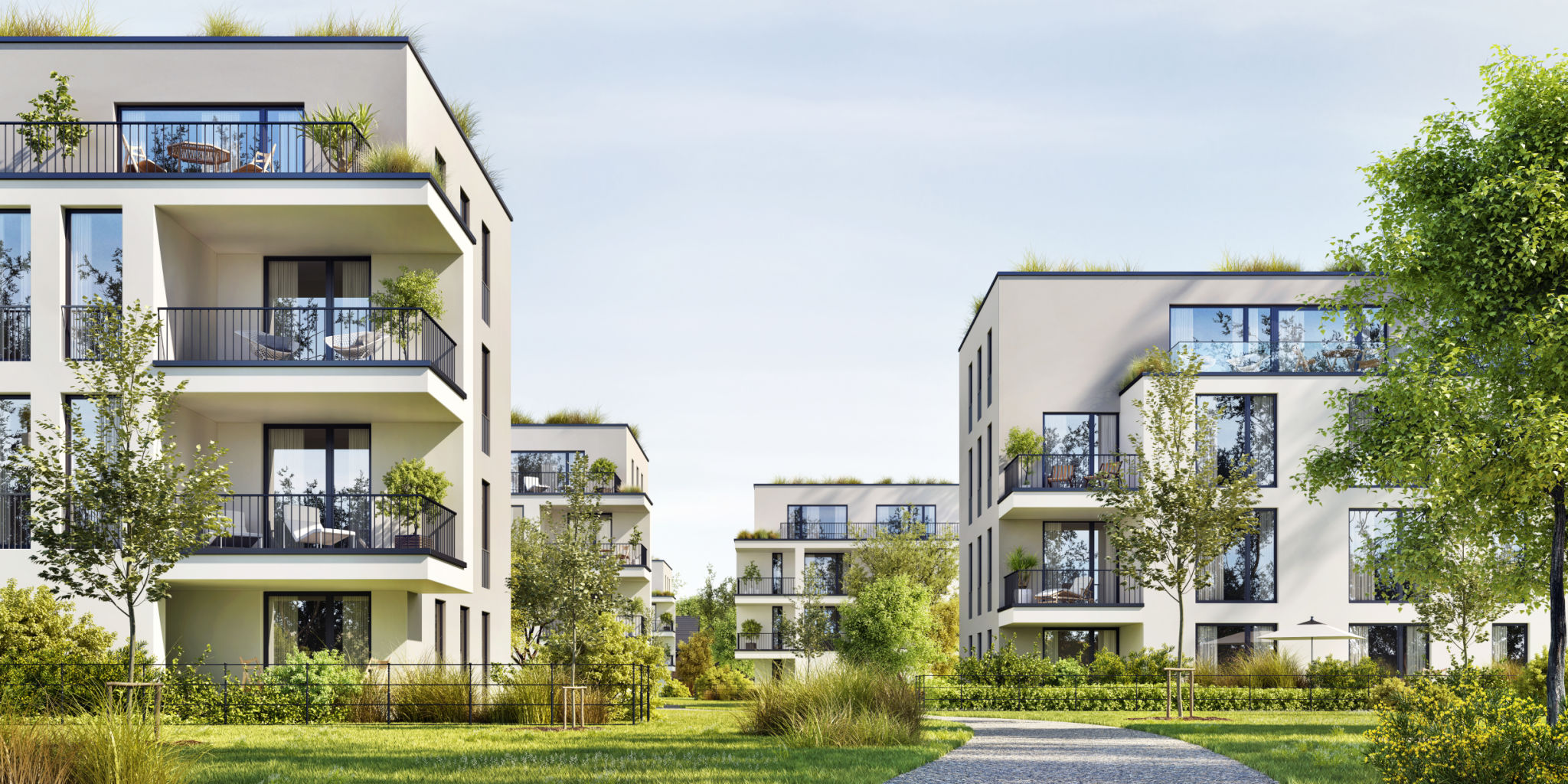 Modern apartment buildings Modern apartment buildings