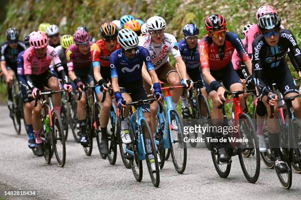 Ivan Sosa of Colombia and Movistar Team, Felix Gall of Austria and Ag2R Citroën Team, Tao Geoghegan Hart of United Kingdom and Team INEOS Grenadiers...