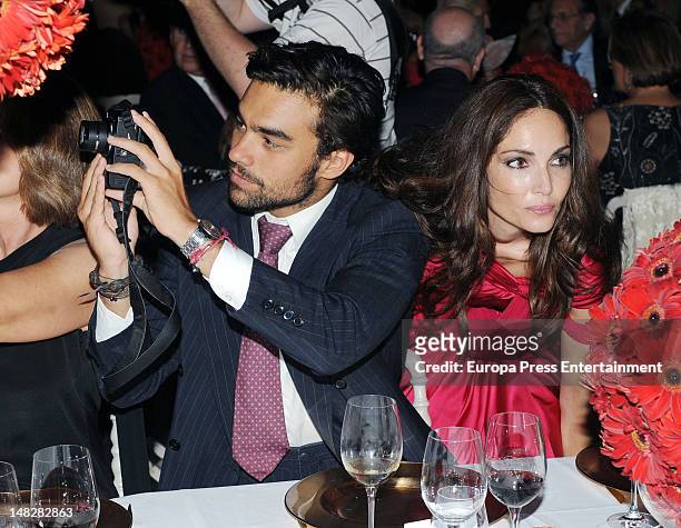Spanish model Eugenia Silva and her boyfriend Diego Osorio attend "Gala Tendencias 2012' at Palau De La Musica on July 6, 2012 in Valencia, Spain.