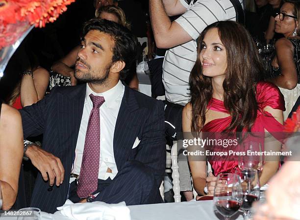 Spanish model Eugenia Silva and her boyfriend Diego Osorio attend "Gala Tendencias 2012' at Palau De La Musica on July 6, 2012 in Valencia, Spain.