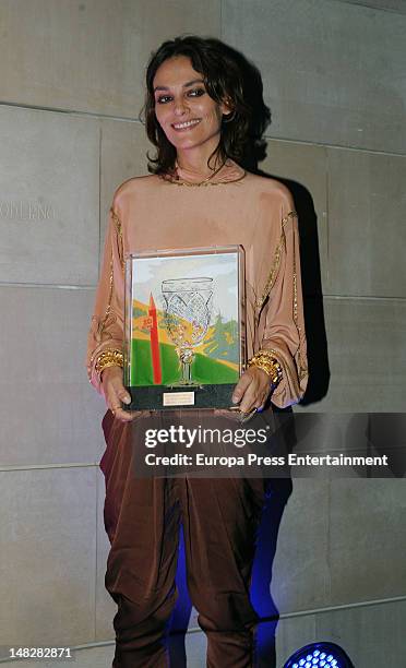 Spanish model Laura Ponte attends "Gala Tendencias 2012' at Palau De La Musica on July 6, 2012 in Valencia, Spain.