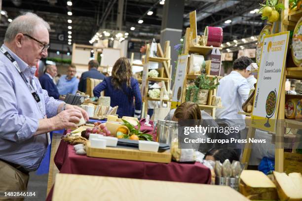 Cheese stand during the inauguration of the 36th edition of the Salon Gourmets 2023 in Madrid, at IFEMA in Madrid, on 17 April, 2023 in Madrid,...