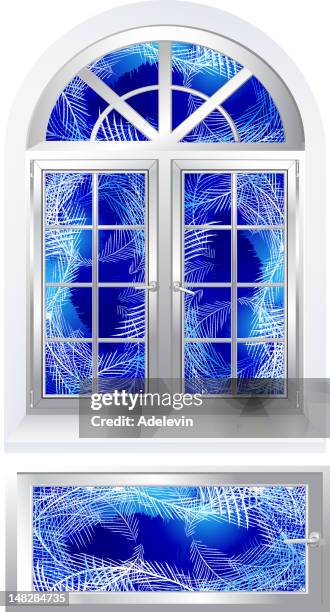 window - winter window stock illustrations
