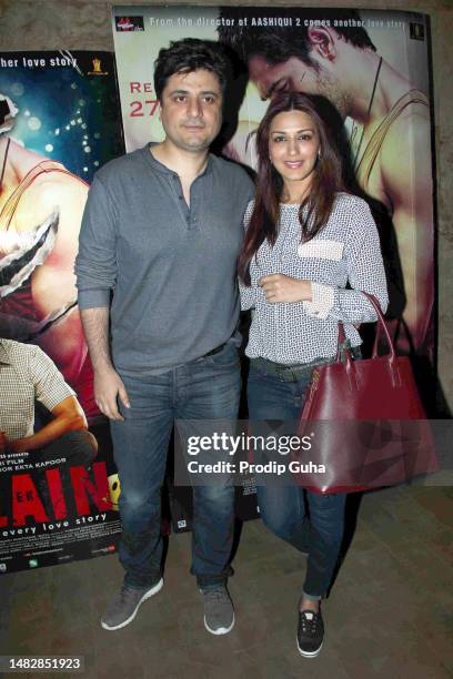 Goldie Behl and Sonali Bendre attend the Screening of the film 'Ek Villain' on June 24, 2014 in Mumbai, India