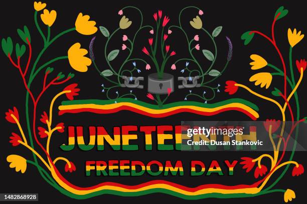 juneteenth - modern slave stock illustrations