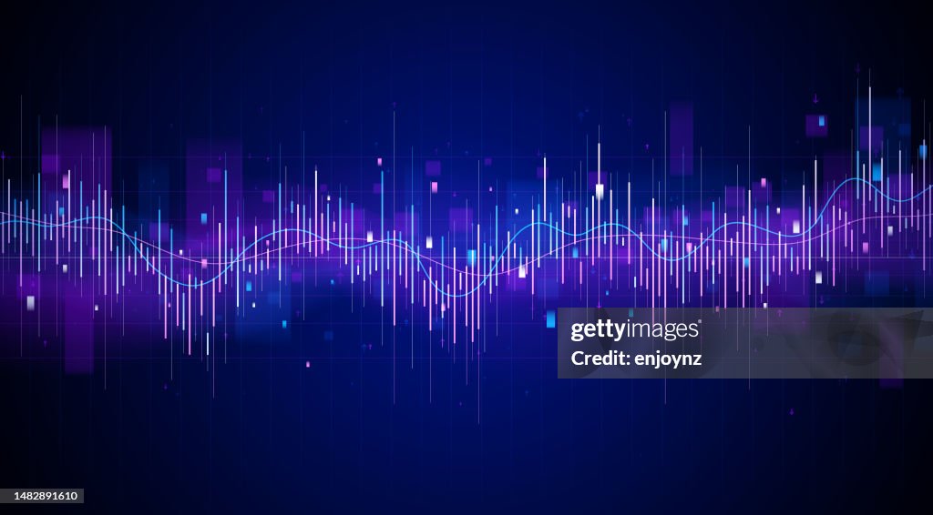 Cryptocurrency digital stock market chart vector