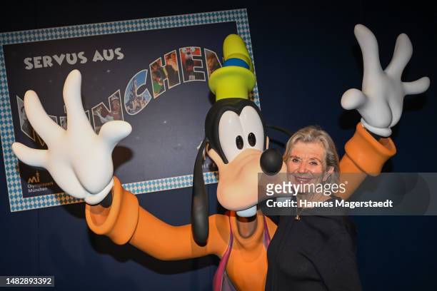 Jutta Speidel during the VIP opening of "Disney100: Die Ausstellung" at Olympiahalle on April 17, 2023 in Munich, Germany.