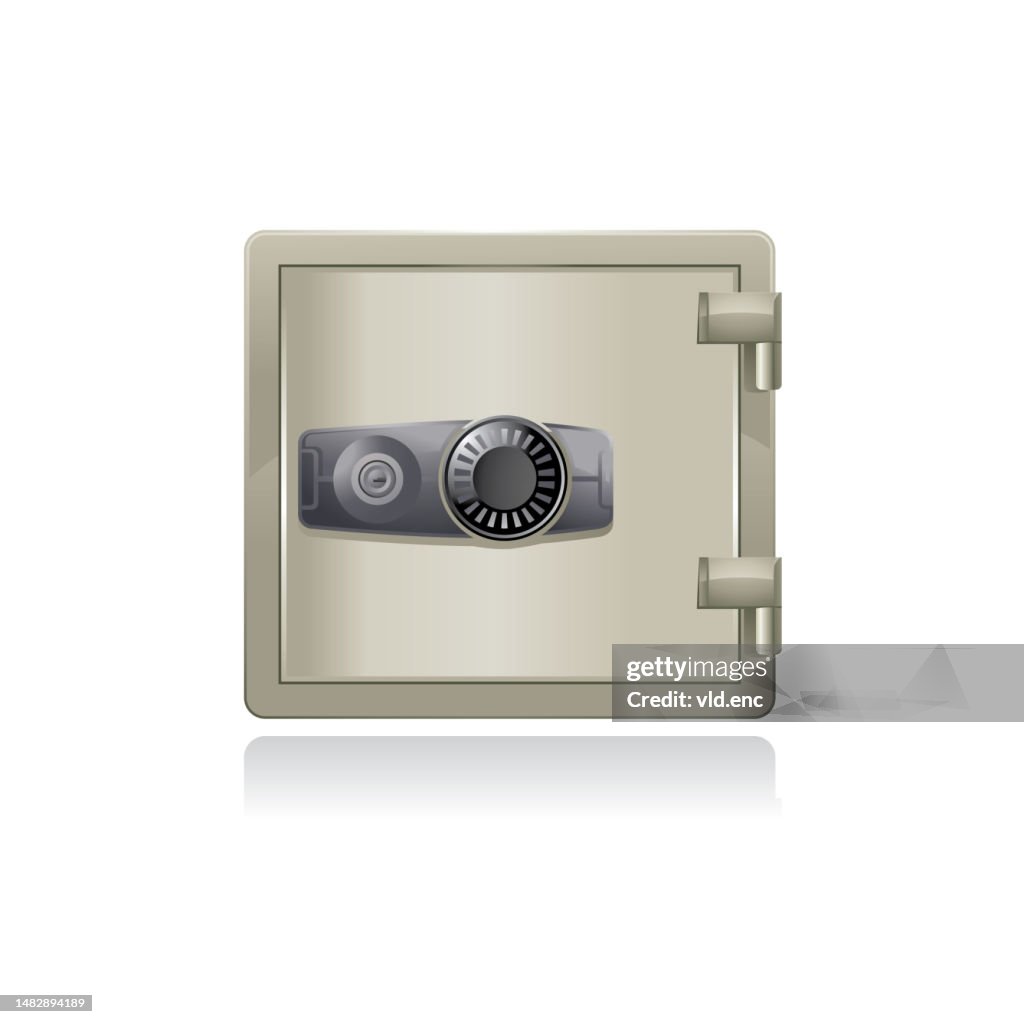 Bank Safe Box Illustration High-Res Vector Graphic - Getty Images