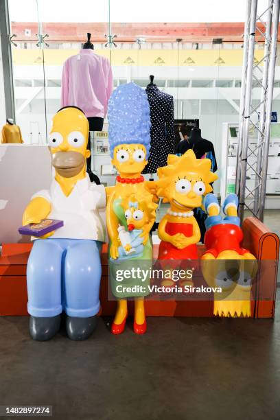 The Simpsons statue on display during Julien's Auctions And Turner Classic Movies Presents "Hollywood: Classic And Contemporary" at Julien's Auctions...