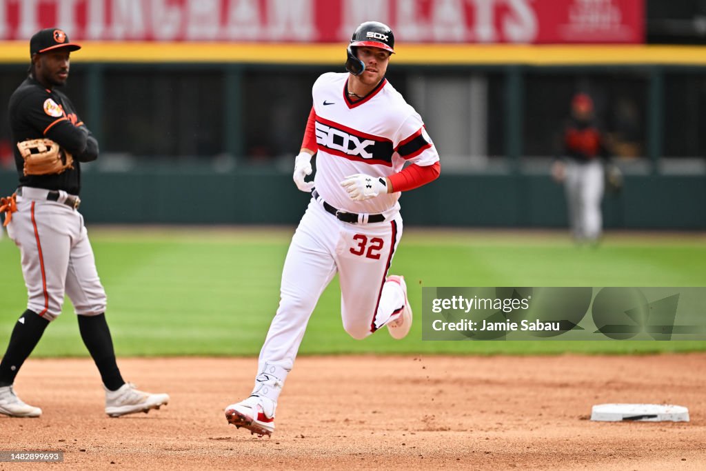 Gavin Sheets of the Chicago White Sox runs the bases against the ...