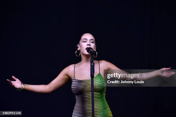 Maeta performs live on stage during Beyond Brunch Sunday at Revolution Backyard on April 16, 2023 in Fort Lauderdale, Florida.
