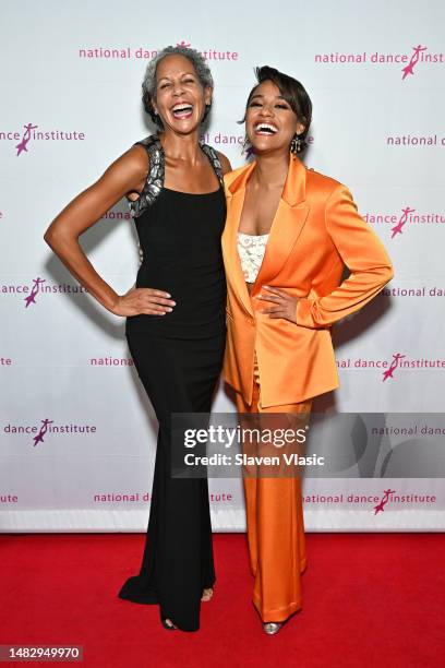 Jennifer Jones and Ariana DeBose attend the National Dance Institute's 47th Annual Gala at The Ziegfeld Ballroom on April 17, 2023 in New York City.