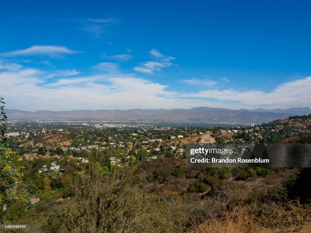 View from Mulholland Drive in Los Angeles, California