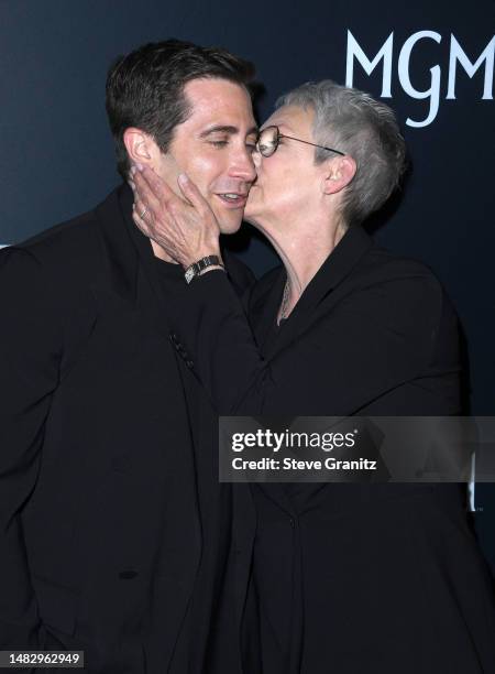 Jake Gyllenhaal, Jamie Lee Curtis arrives at the Los Angeles Premiere Of MGM's Guy Ritchie's "The Covenant" at Directors Guild Of America on April...