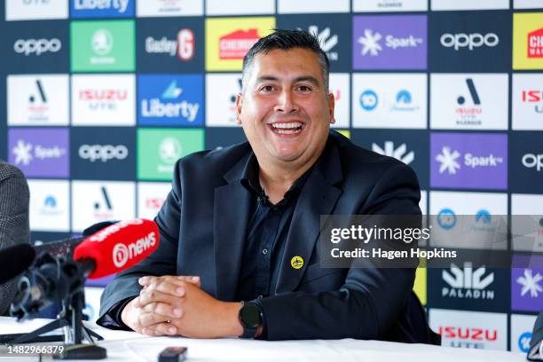 Newly appointed Head Coach Giancarlo Italiano speaks to media during a media opportunity announcing the new Wellington Phoenix A-League head coach at...