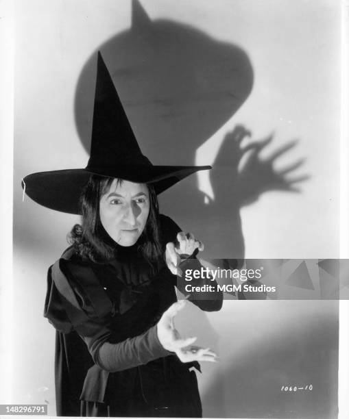 Margaret Hamilton as the Wicked Witch of the West in a scene from the film 'The Wizard Of Oz', 1939.