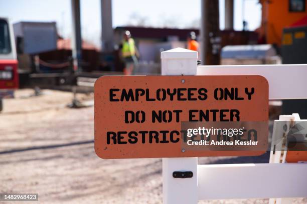 construction area zone at a train station - fremont county colorado stock pictures, royalty-free photos & images