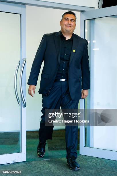 Newly appointed Head Coach Giancarlo Italiano arrives during a media opportunity announcing the new Wellington Phoenix A-League head coach at Sky...