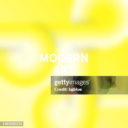 Yellow Abstract Background With Blurred Rounded Shapes High-Res Vector ...