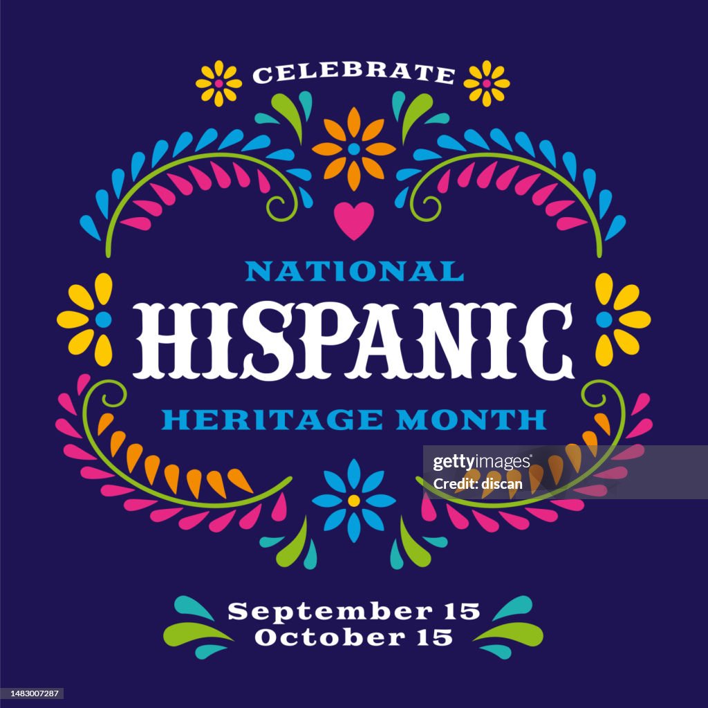 Monat des hispanischen Erbes. Vector Webbanner, Poster, Karte für Social Media und Netzwerke.