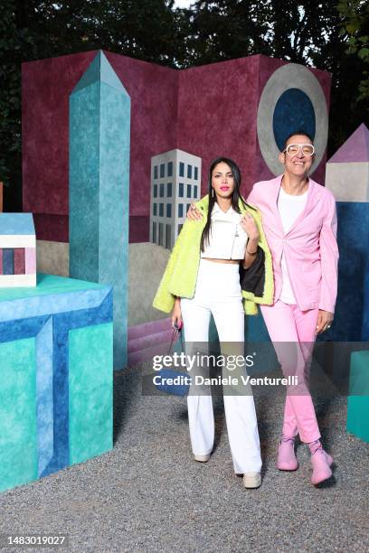 Ivana Rashid and Karim Rashid attend the "T Magazine Celebrates Salone Internazionale del Mobile" event during Milan Design Week 2023 on April 17,...