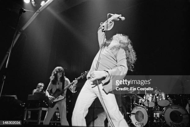 14th NOVEMBER: Rock group Rainbow perform live on stage at the Calderone Concert Hall in Long Island, New York on 14th November 1975. Left to right:...