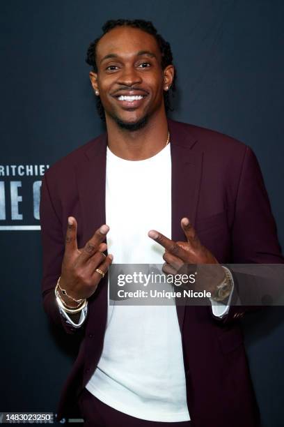 Alshon Jeffery attends the Los Angeles Premiere Of MGM's Guy Ritchie's "The Covenant" - Arrivals at Directors Guild Of America on April 17, 2023 in...
