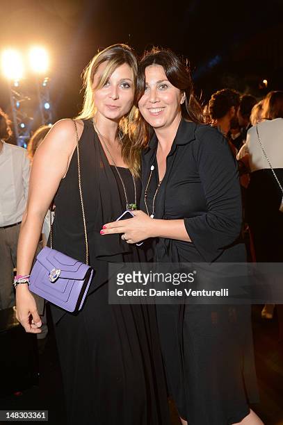 Anna Ferzetti and Eleonora Pratelli attend the OCTO The New Architecture of Time by Bulgari dinner at the Stadio dei Marmi on July 13, 2012 in Rome,...