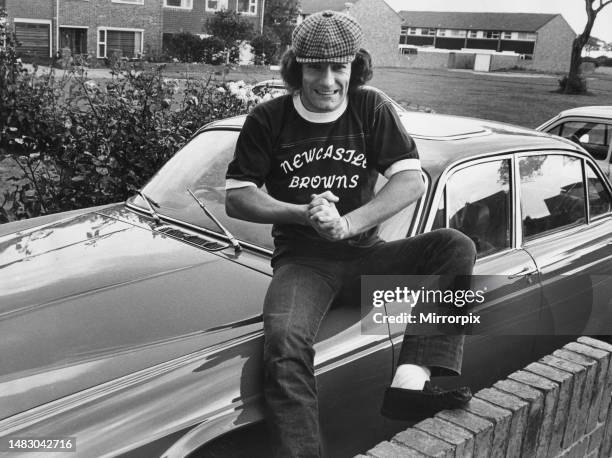 Brian Johnson, lead singer of the rock group AC/DC, at his North Shields home, Tyne and Wear, England, 14th October 1980.