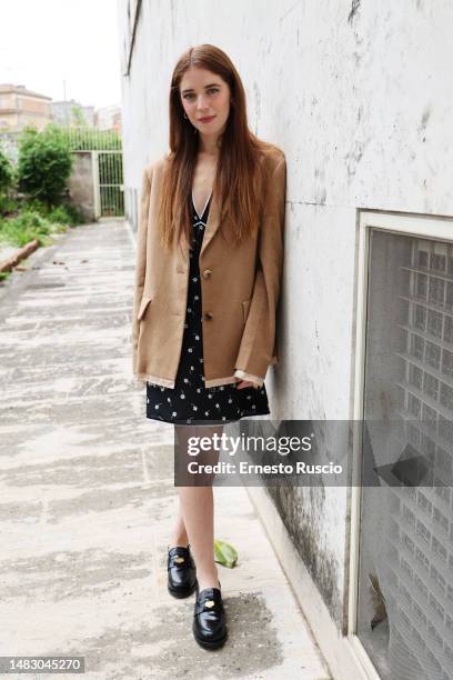 Actress Valentina Romani attends the "Il Sol Dell'Avvenire" photocall at Cinema Nuovo Sacher on April 18, 2023 in Rome, Italy.