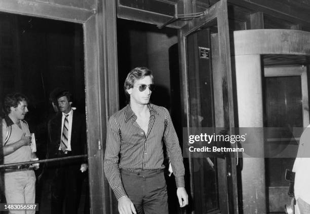 Baldo Amato and his cousin Cesare Bonventre of the Bonnano crime family enter the offices of the Brooklyn district attorney in New York on July 31st,...