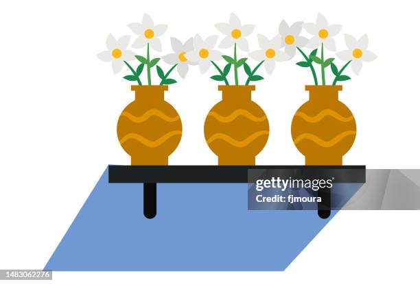wall decoration or home decor - vase stock illustrations
