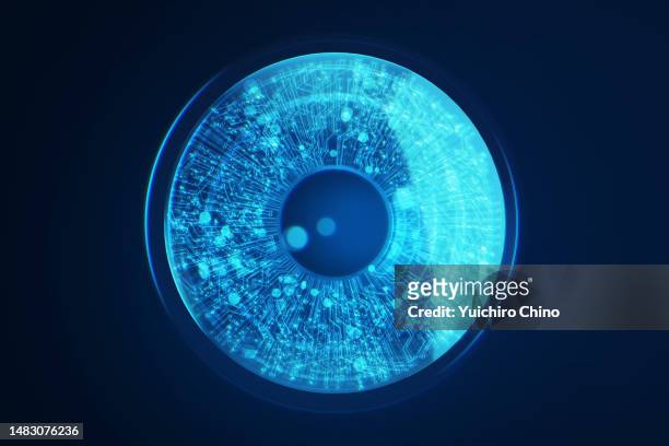 circuit digital eye - eye scan stock-fotos und bilder