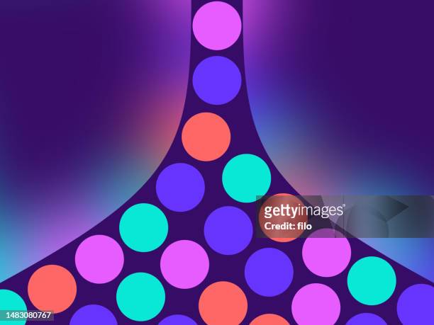 funnel hourglass abstract background - queuing stock illustrations