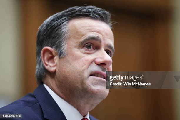 Former Director of National Intelligence John Ratcliffe testifies before the House Select Subcommittee on the Coronavirus Pandemic April 18, 2023 in...