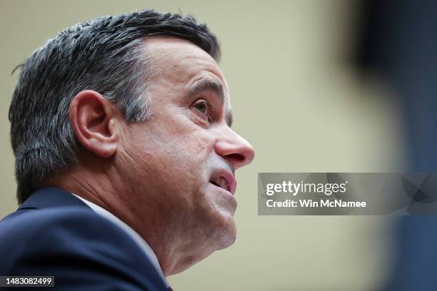 Former Director of National Intelligence John Ratcliffe testifies before the House Select Subcommittee on the Coronavirus Pandemic April 18, 2023 in...
