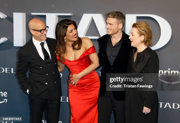 Stanley Tucci, Priyanka Chopra-Jonas, Richard Madden and Lesley Manville attend the "Citadel" Global Premiere ahead of the Prime Video launch on...