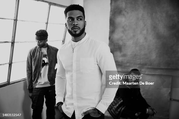 Walker, Leland Martin and Tequan Richmond of BET's 'Boomerang' pose for a portrait during the 2019 Winter TCA Tour at Langham Hotel on February 11,...