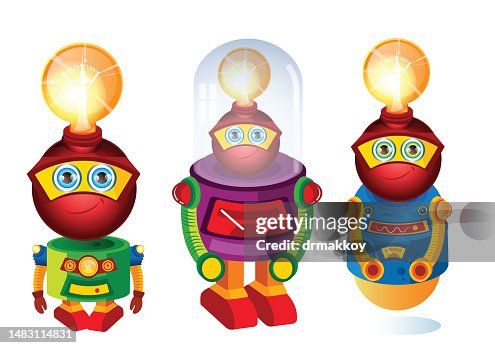 Three cute artificial intelligence Three cute artificial intelligence