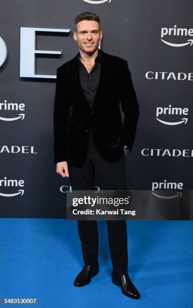 Richard Madden arrives at the global premiere of "Citadel" on April 18, 2023 in London, England.